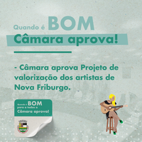 Câmara aprova projeto de valorização dos artistas friburguenses