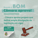 Câmara aprova projeto que define ampla divulgação da legislação em vigor