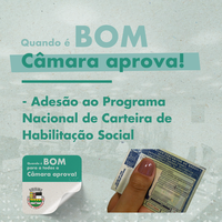 Câmara indica adesão ao Programa Nacional de Carteira de Habilitação Social