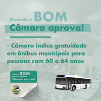 Câmara propõe gratuidade em ônibus municipais para pessoas com 60 a 64 anos