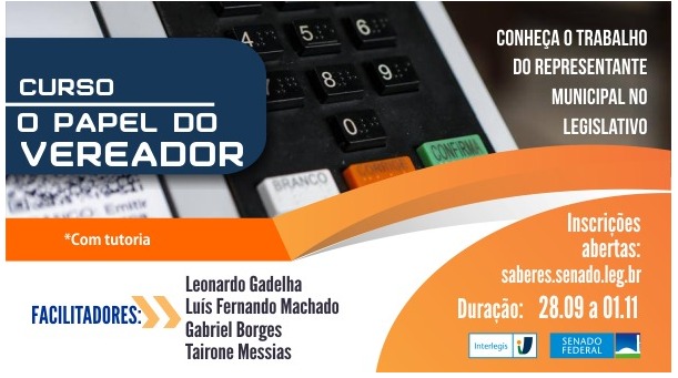 Curso gratuito: O papel do Vereador